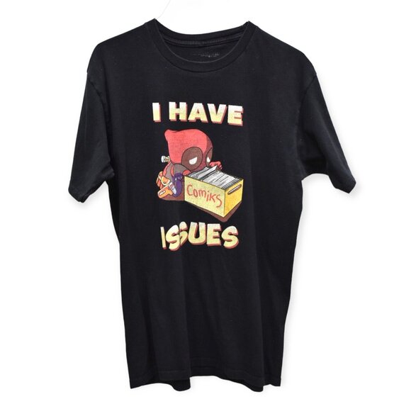 Marvel Shirt L Unisex Adult Deadpool I Have Issues Cotton Comics Graphic Funny - Picture 1 of 7